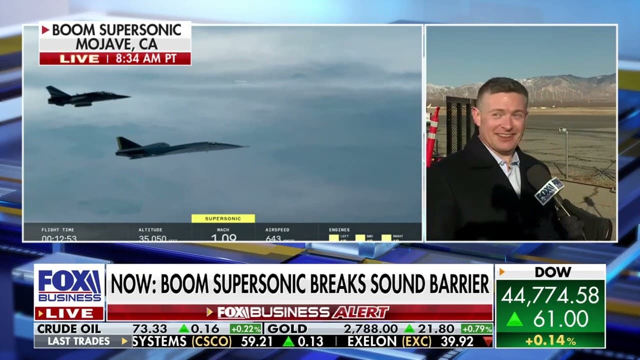 Boom Supersonic XB-1 Breaks Sound Barrier During Test Flight