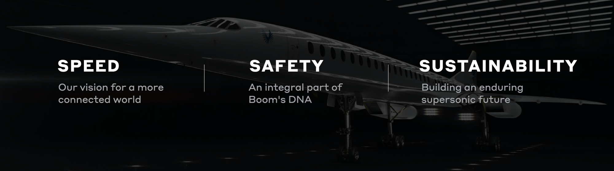 Boom - FlyBy - Speed, safety, sustainability: Boom's three core principles